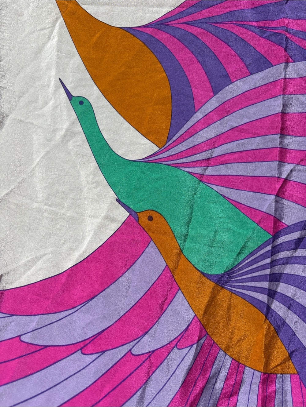 Madame Gres Paris vintage 70s silk scarf square!! - Picture 3 of 5
